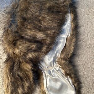 Faux fur shawl
